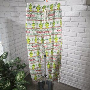 Grinch Men's Size Large Fleece Straight Legs Lounge Pants